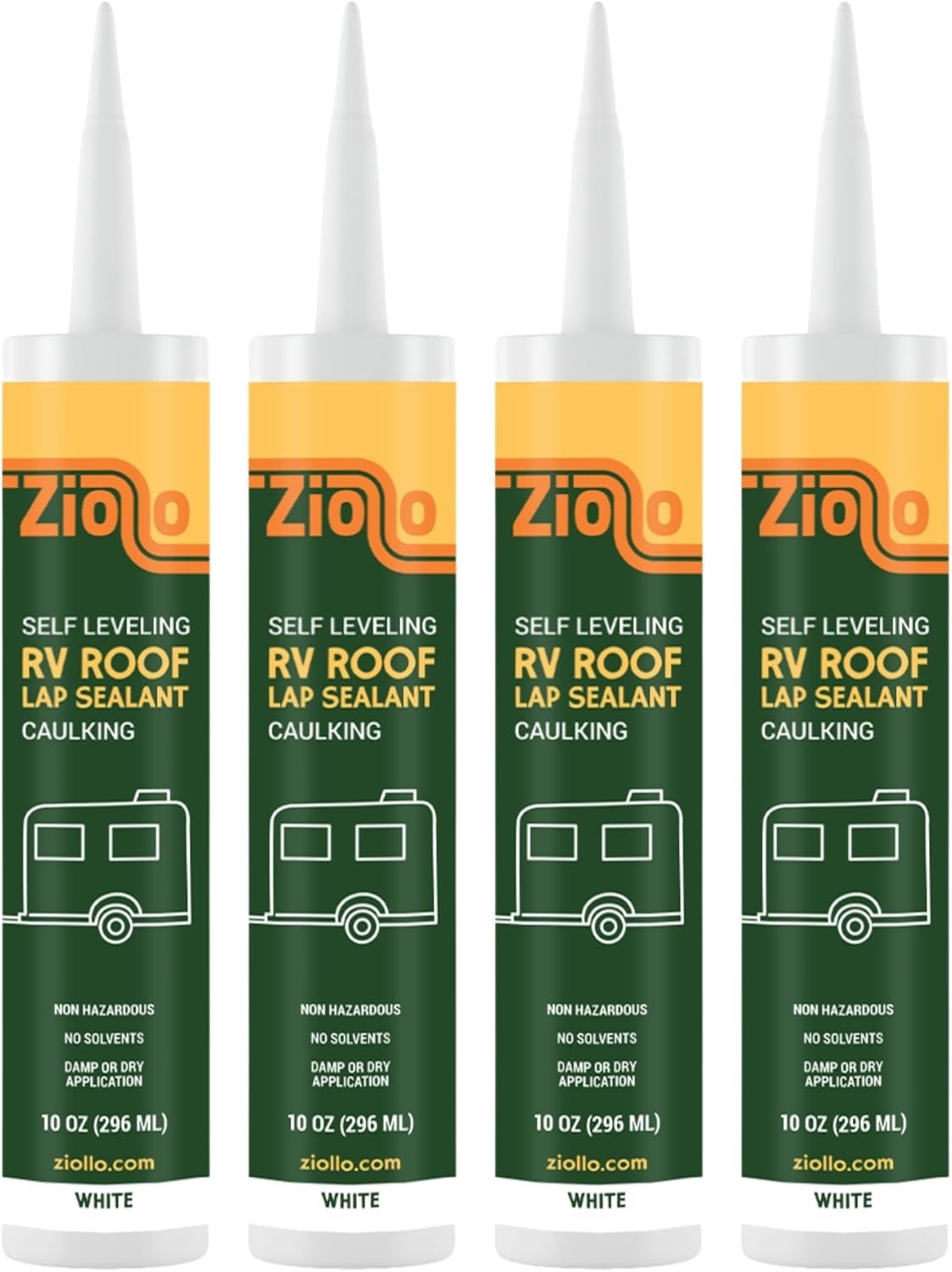 Self-Leveling RV Roof Sealant - White Waterproof EPDM Caulk for Easy Application