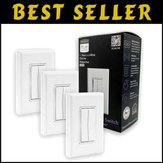 Customizable Philips Hue Battery-Free Dimming Switch - 3 Pack, Variety of Colors