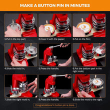 Load image into Gallery viewer, 500 DIY Round Button Parts - 2.28 inch Kits for Markets &amp; Creative Projects