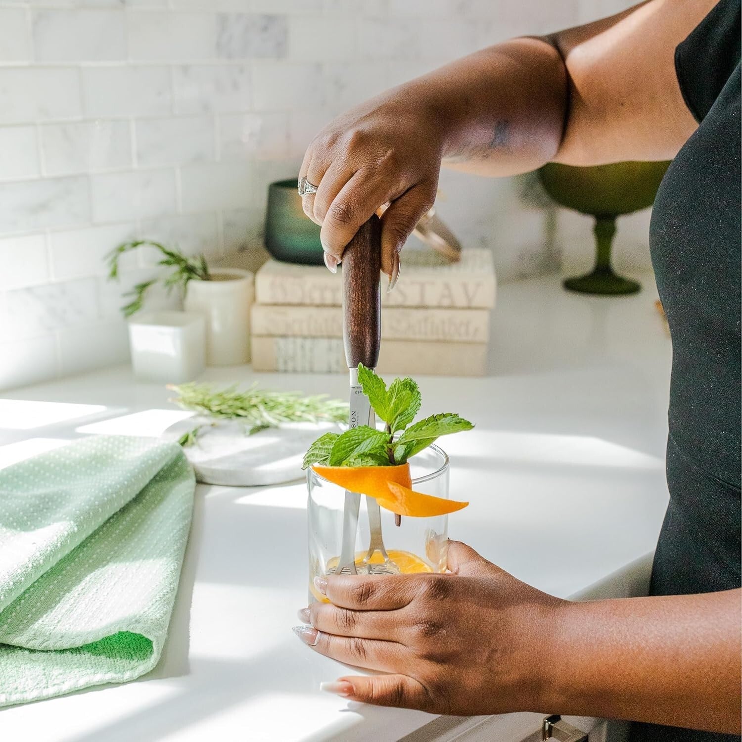 Durable Mini Masher with Riveted Walnut Handle - Nostalgic Cooking Essential