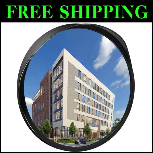 Safety Enhancing 18-Inch Acrylic Security Mirror with Universal Fit Mounting