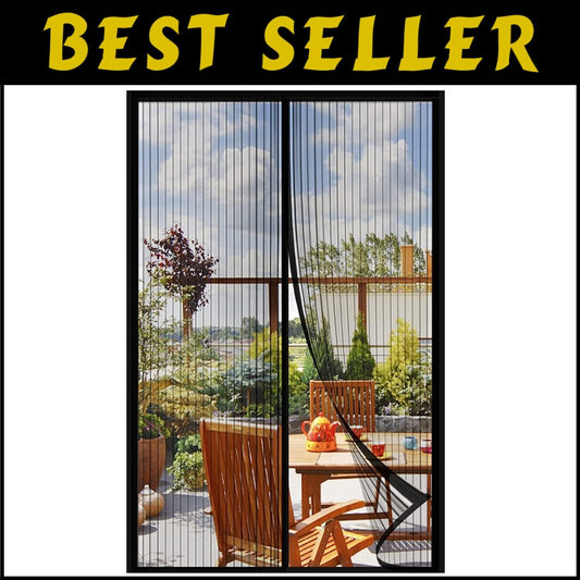 Magnetic Screen Door Mesh - Keep Bugs Out, Easy Install for 72x80 Inch Doors