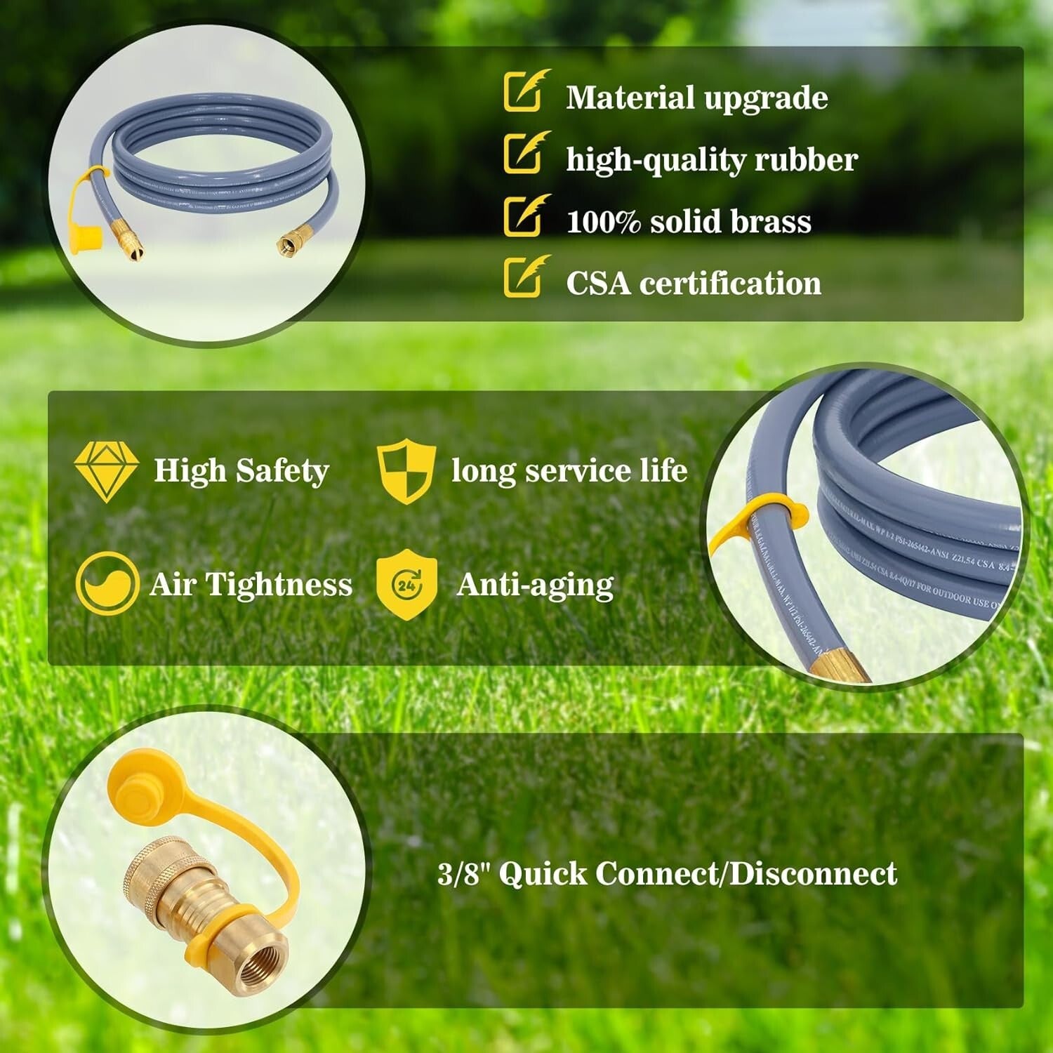 Effortless BBQ Setup: 10FT Natural Gas Conversion Kit for Grilling Enthusiasts