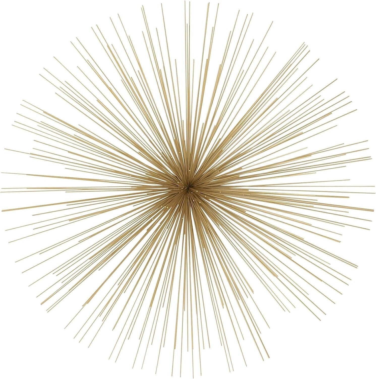 Elegant 32" Gold Satin Finish Metal Starburst Wall Sculpture for Modern Homes