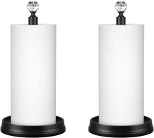 Load image into Gallery viewer, Sturdy Matte Black Paper Towel Holder - Easy Install 2 Pack for Modern Homes