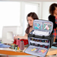 Load image into Gallery viewer, Black Sewing Machine Travel Case - Extra Protection with Multi-Storage Options