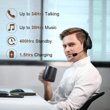 Load image into Gallery viewer, Comfortable Bluetooth Headset with Dual Device Connection &amp; Noise Cancellation