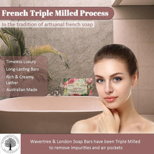 Load image into Gallery viewer, 8 Bars of English Rose Scented Shea Butter Soap - French Triple Milled Luxury