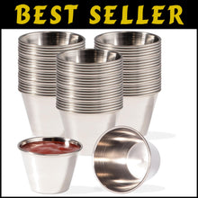 Load image into Gallery viewer, Commercial Grade 120 Count Stainless Steel Condiment Bowls - Multi-Purpose Use