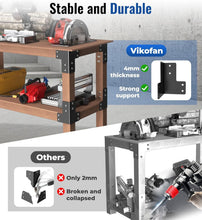 Load image into Gallery viewer, Black Coated 8pcs Heavy-Duty Brackets - Essential for Sturdy Workbench Setup