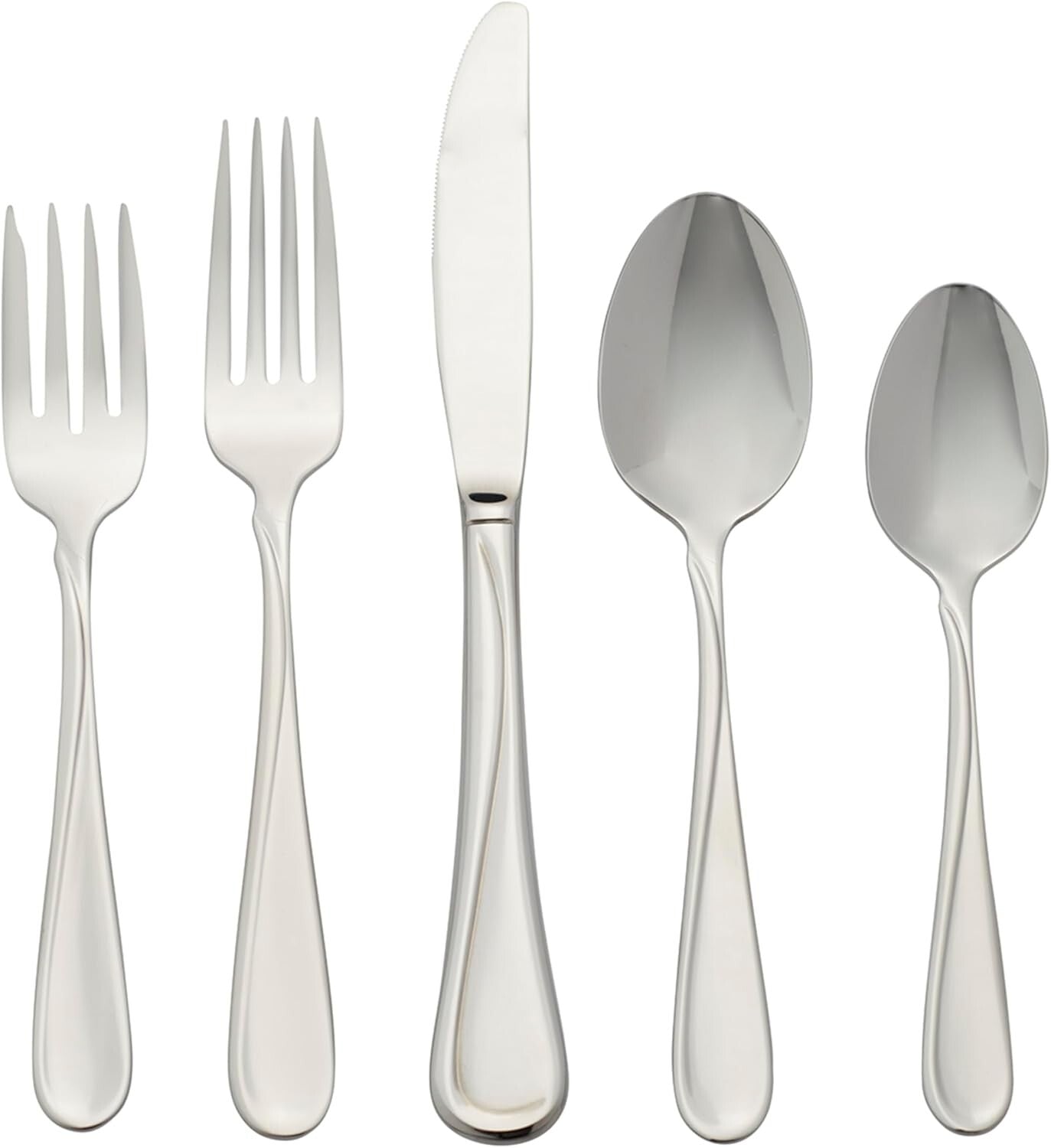 Elegant 45-Piece Stainless Steel Flatware Set - Service for 8 & Serving Utensils