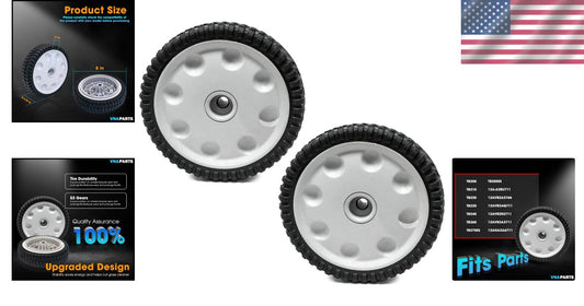 Aftermarket 2 Pcs Front Wheel Set - 8 Inch Compatible with Troy-Bilt Lawn Mowers