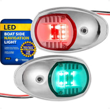 Load image into Gallery viewer, Bright Waterproof Navigation Lights - Red &amp; Green LED Boat Lights, Marine Grade