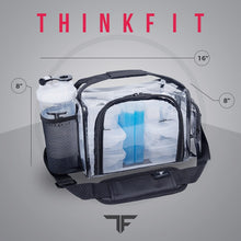 Load image into Gallery viewer, Portable Clear Lunch Bag with Meal Prep Containers and Shaker Cup Included