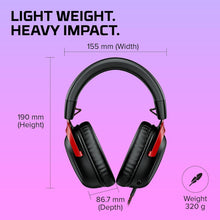 Load image into Gallery viewer, Durable Cloud III Wired Gaming Headset – 53mm Drivers &amp; Noise-Cancelling Mic