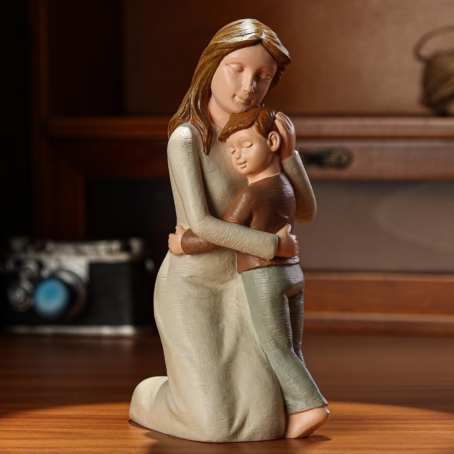 Resonant Mother and Son Figurine - Ideal Birthday or Anniversary Gift