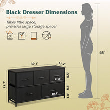 Load image into Gallery viewer, Easy Assembly 5-Drawer Fabric Dresser - Stylish Chest for Hallway &amp; Office