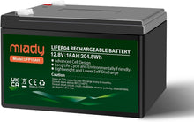 Load image into Gallery viewer, Premium 12V 16Ah Lithium Deep Cycle Battery with 3000+ Cycles for Versatile Use