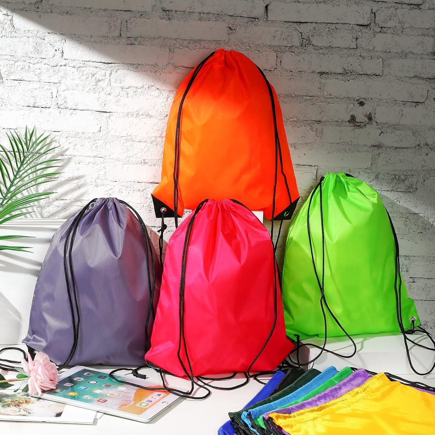 Large Capacity 17x13.4 Inch Drawstring Backpack Bulk - Ideal for Sports & Travel