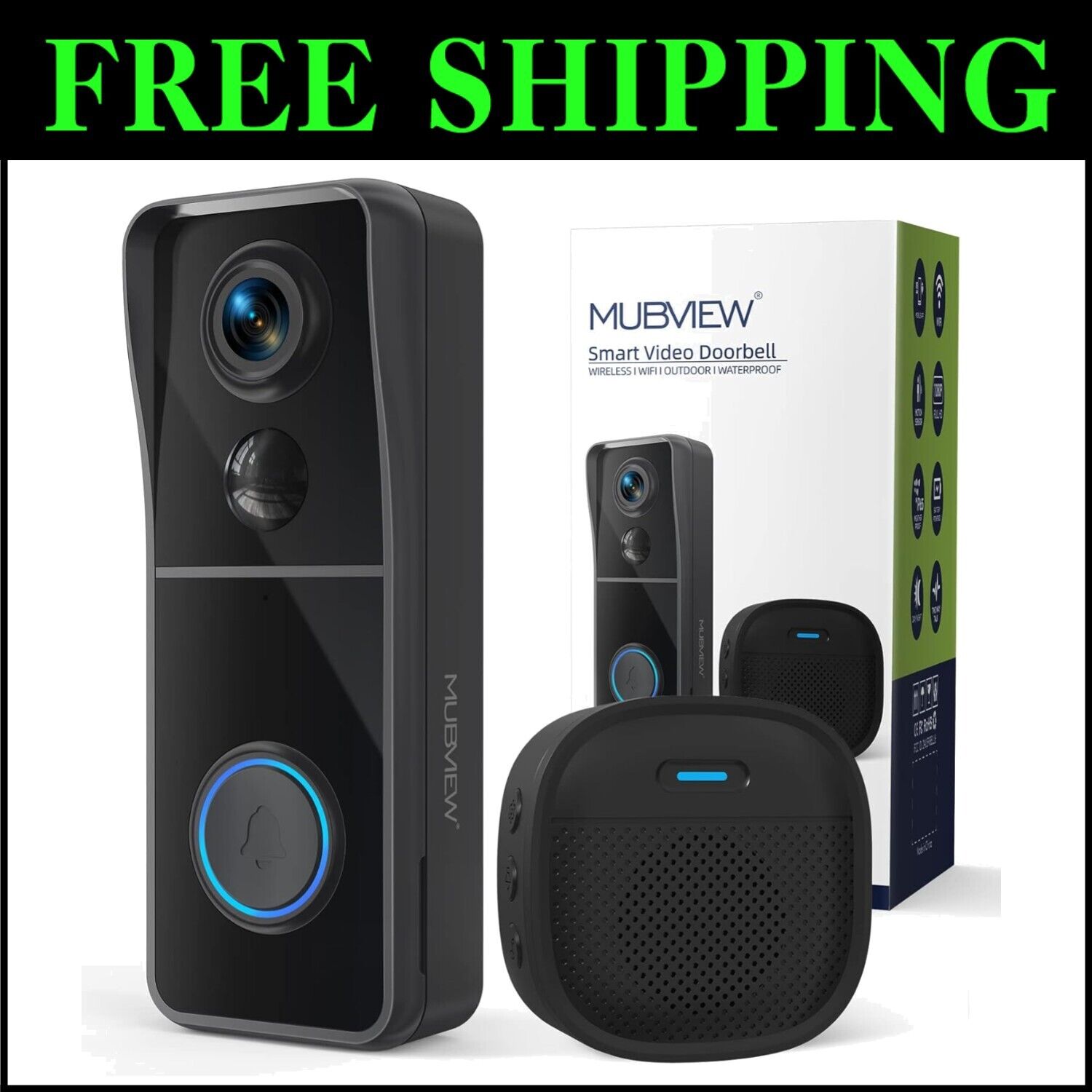 Outdoor Wireless Doorbell with Adjustable Motion Alerts - User-Friendly Design