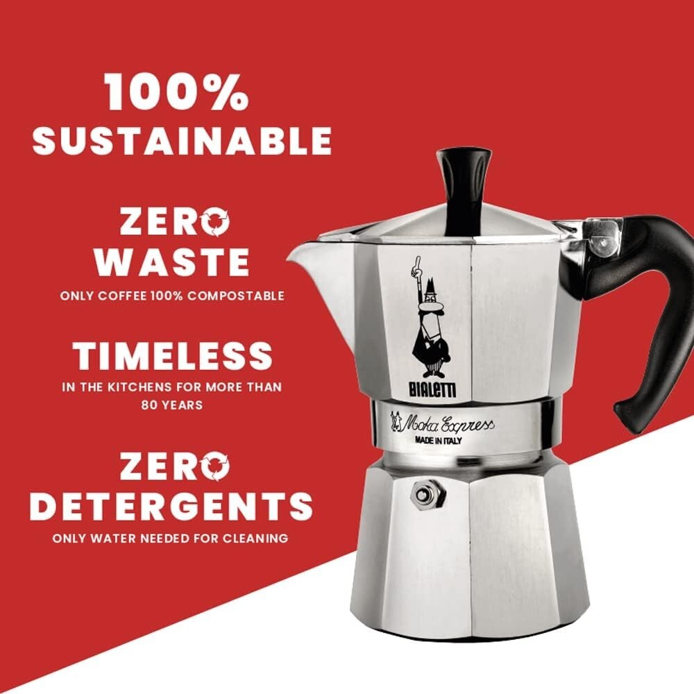 Iconic Moka Pot 3 Cups: Timeless Aluminium Espresso Maker for True Coffee Lovers