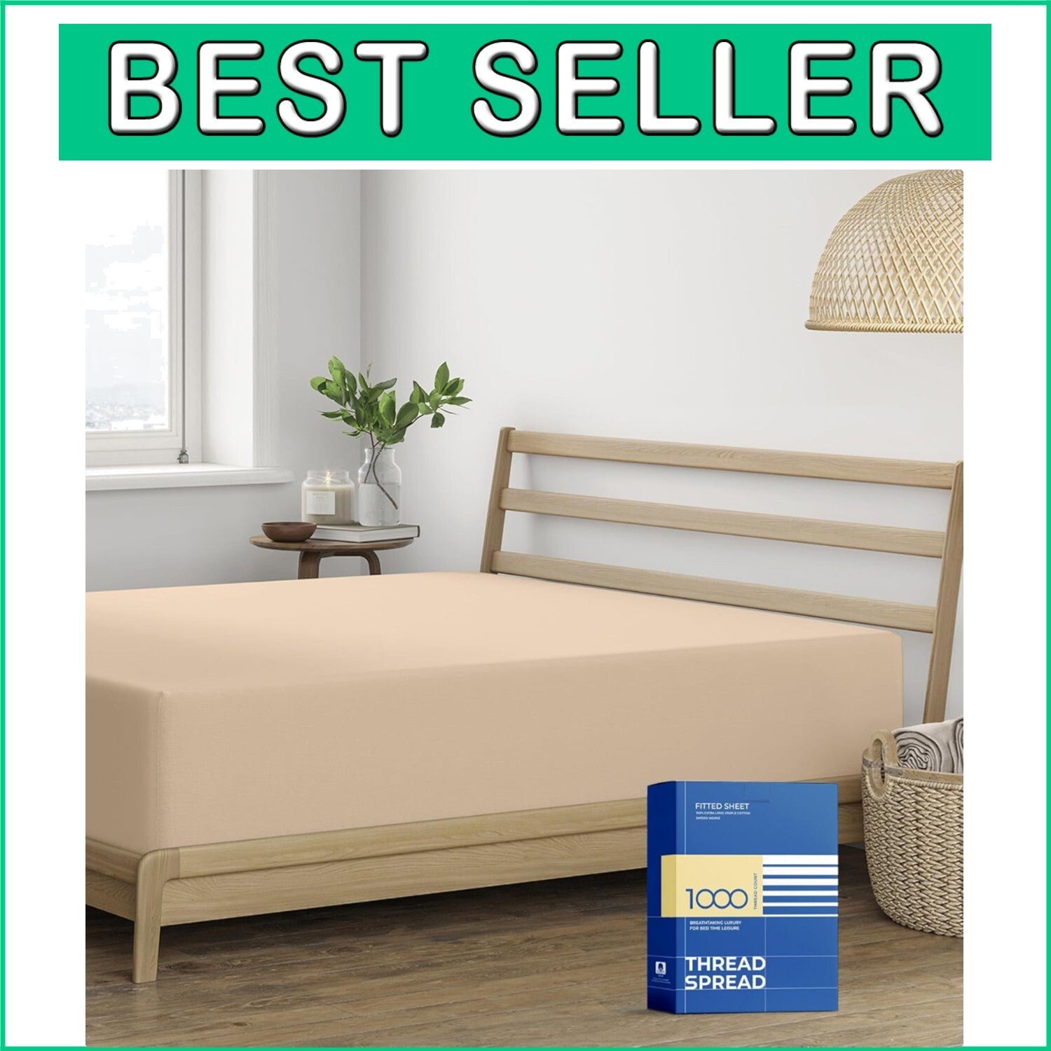 Deep Pocket California King Fitted Sheet - Fade Resistant Egyptian Cotton, Taupe