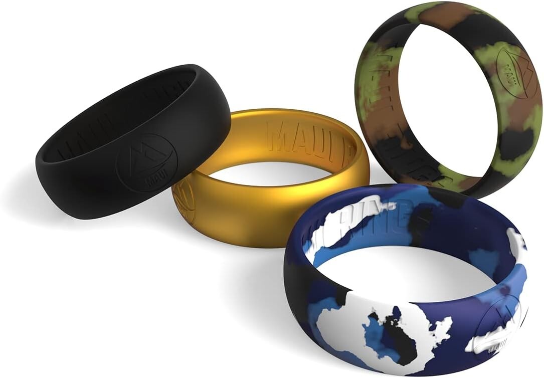 Comfort-Fit Active Silicone Wedding Ring for Men - Safe for Sports & Fitness