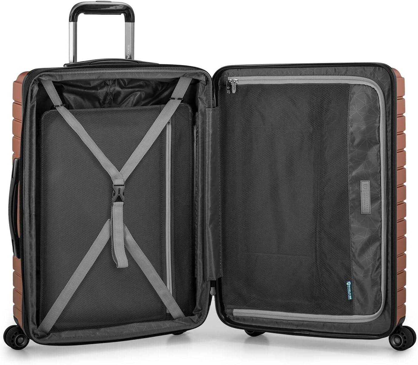 Durable 25-Inch Orange Polycarbonate Hardside Spinner Luggage Set - Travel in...