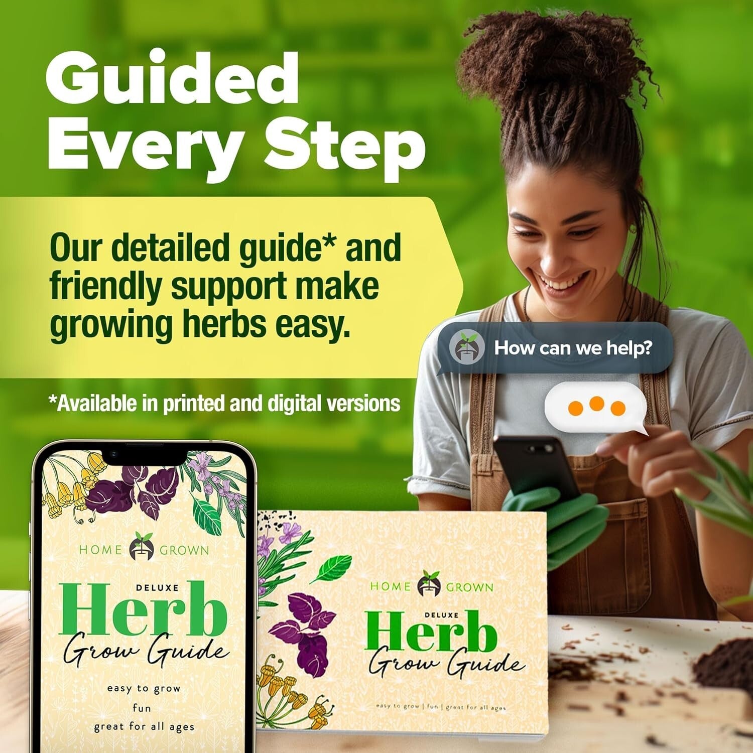 Indoor Herb Garden Kit with Glazed Ceramic Pots - Perfect Kitchen Starter Set