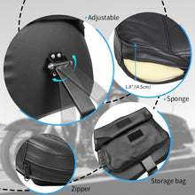 Load image into Gallery viewer, Custom Leather Rider Backrest with Storage Pouch for Road King &amp; Street Glide
