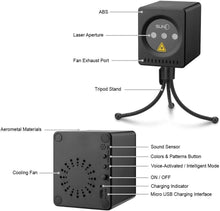 Load image into Gallery viewer, Mini RGB GOBO Projector - USB Rechargeable Sound Activated DJ Light for Events