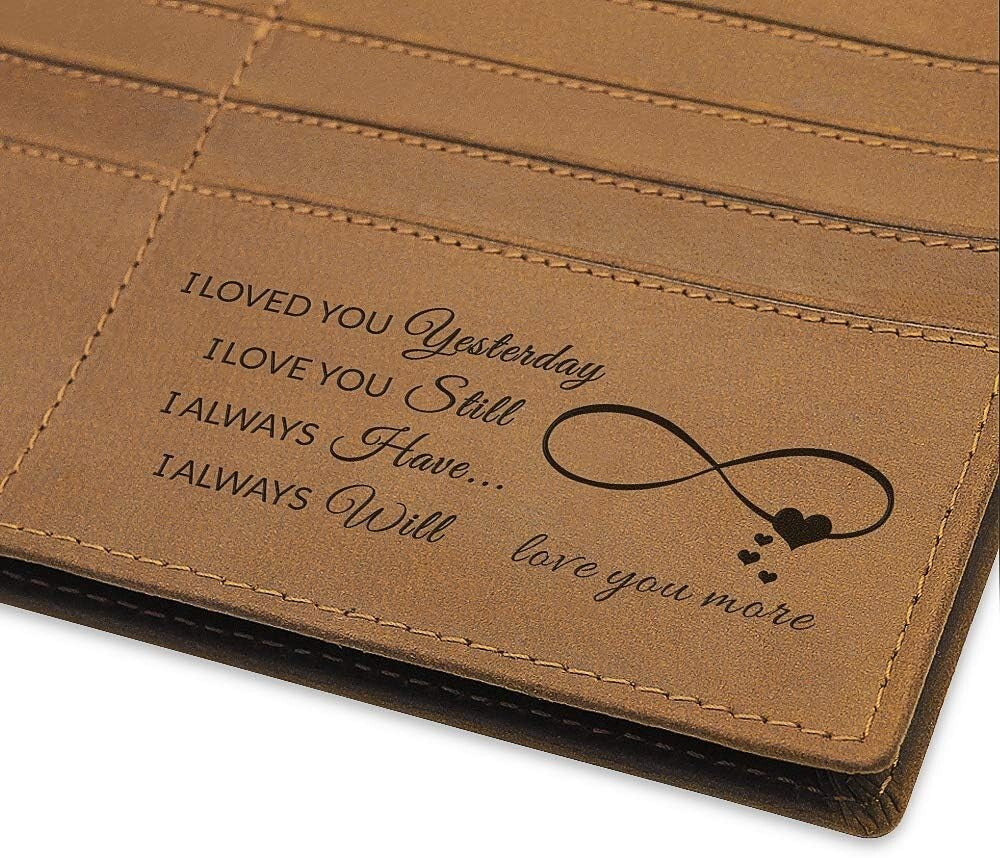 Luxury Engraved Long Wallet for Men - Personalized Gifts for Fathers and Sons