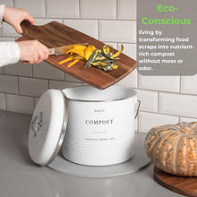 Load image into Gallery viewer, Sleek 1.3 Gallon Indoor Compost Pail with Lid – Eco-Friendly Kitchen Solution