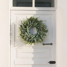 Load image into Gallery viewer, Vibrant 26-Inch Eucalyptus Wreath with White Accents for Porch and Windows