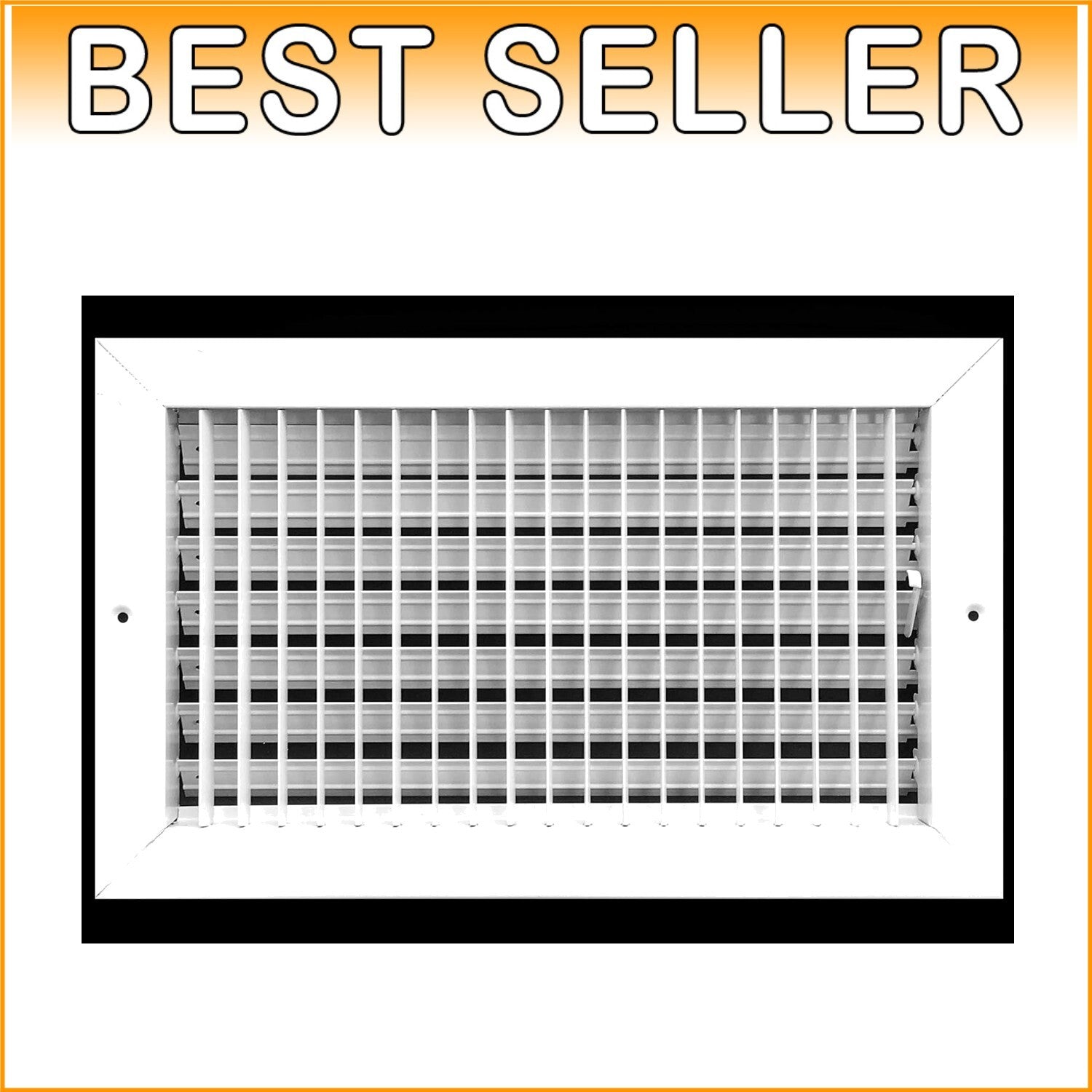 14"w X 8"h Adjustable HVAC Air Supply Diffuser - Stylish Steel Grille Register