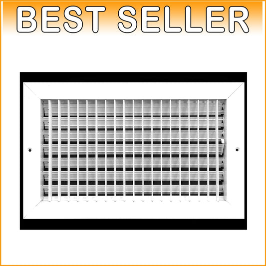 14"w X 8"h Adjustable HVAC Air Supply Diffuser - Stylish Steel Grille Register