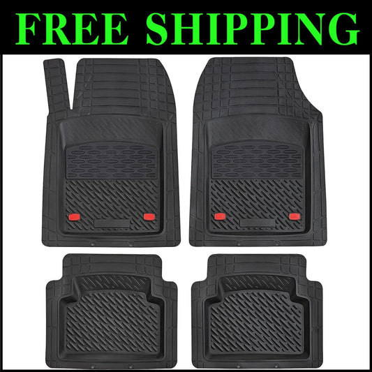 Universal Car Floor Mats in Sapphire Black - Customizable Fit for SUVs & Trucks