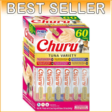 Load image into Gallery viewer, Interactive Churu Tuna Treats, Creamy &amp; Grain-Free - 60 Servings for All Cats