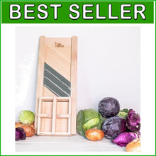 Load image into Gallery viewer, Heirloom Wooden Cabbage Shredder Slicer with Stainless Steel Blades - Made in...
