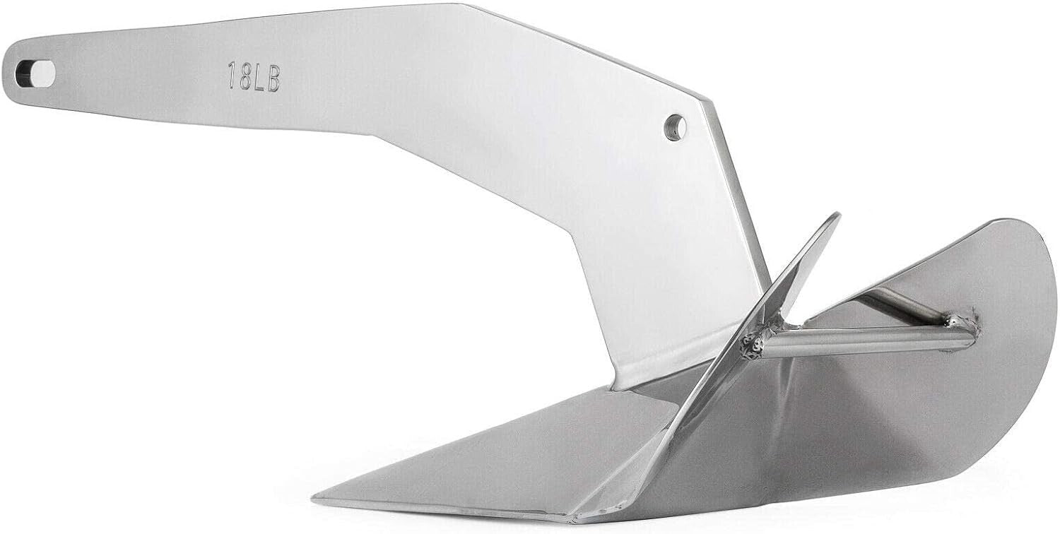 Durable 316 Stainless Steel Boat Anchor - Heavy-Duty Triangular Design, 11-35lb