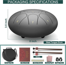 Load image into Gallery viewer, 8-Inch Waterproof Chakra Rain Drum with 11 Notes for Tranquil Outdoor Meditation