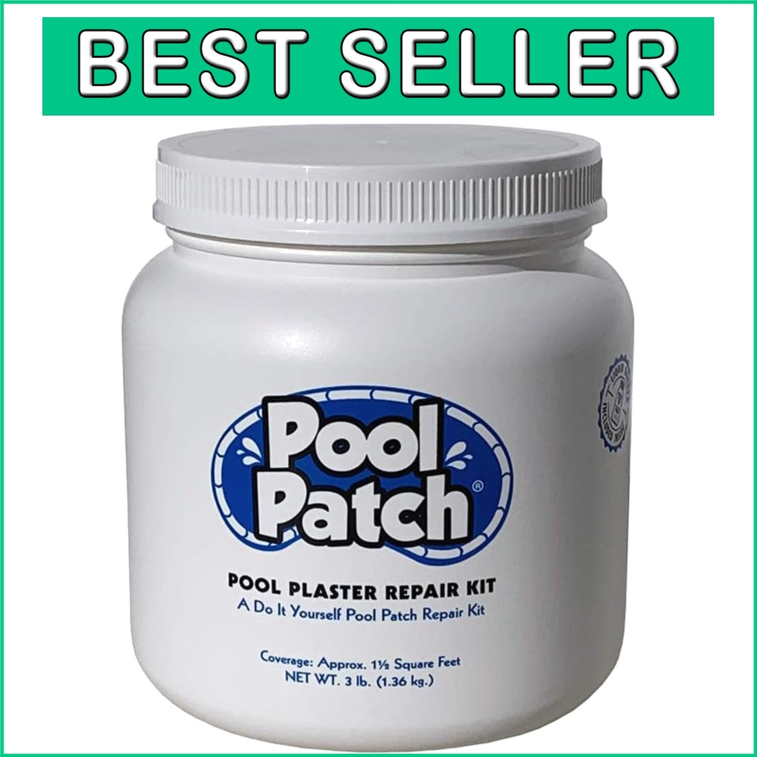 Fast-Curing Pool Plaster Repair Kit - 3 lbs of Premium White Cement Solution