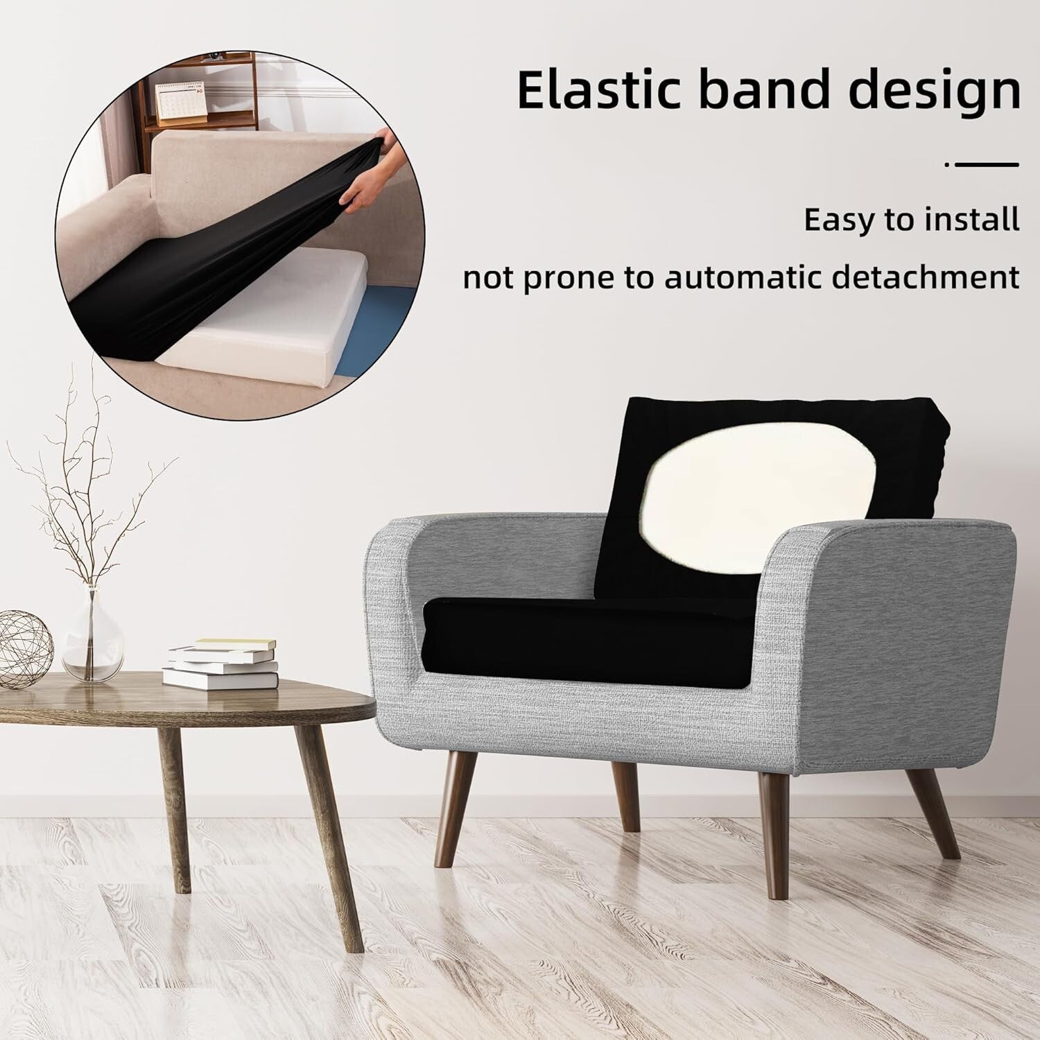 Stylish 8-Piece Set of Elastic Patio Cushion Covers for Refreshing Outdoor Decor