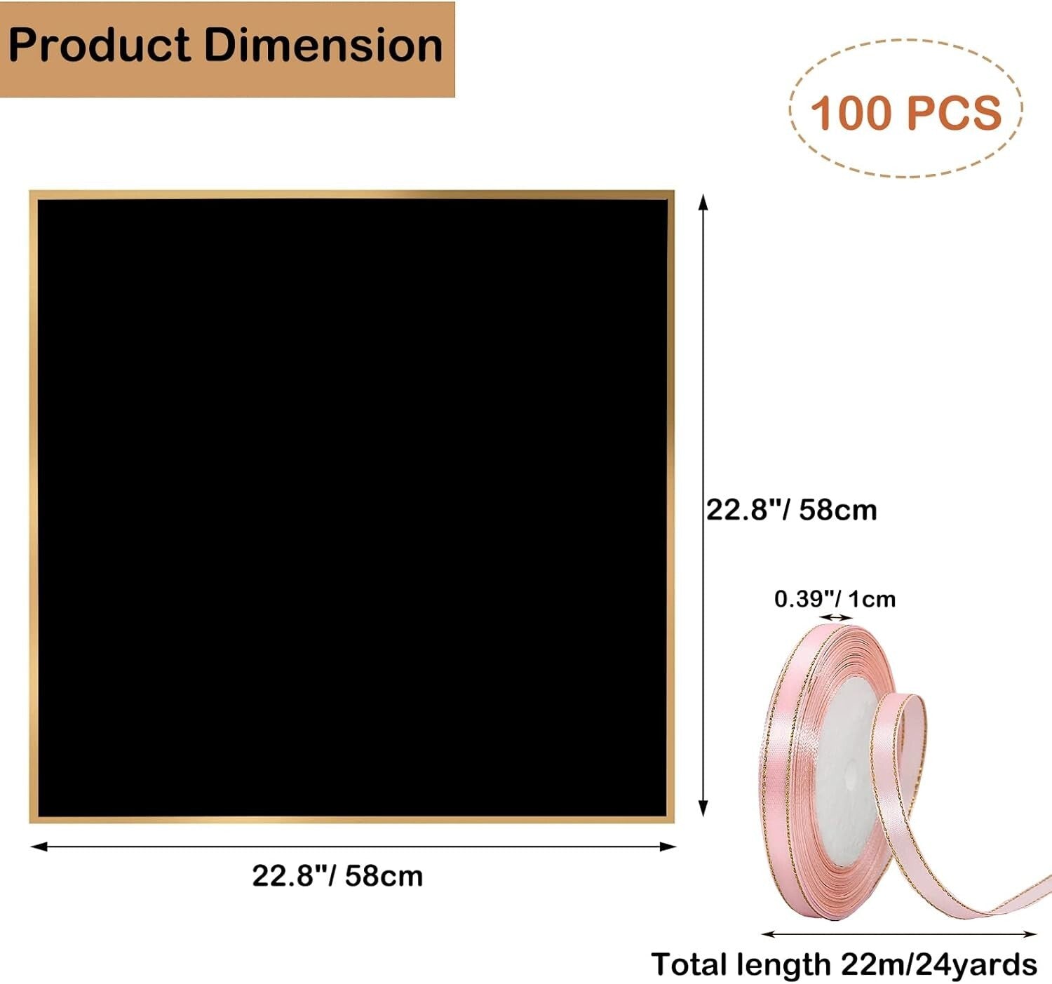 Elegant Flower Bouquet Wrapping Paper with Ribbons - 22.8x22.8 inches, 16 Colors