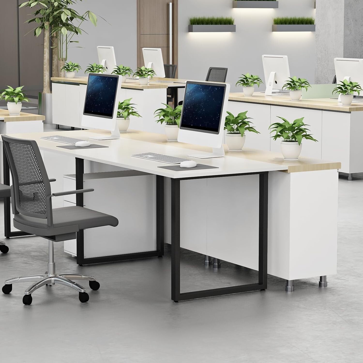 28 Inch Square Metal Desk Legs for Dining & Office - Sturdy & Modern Style