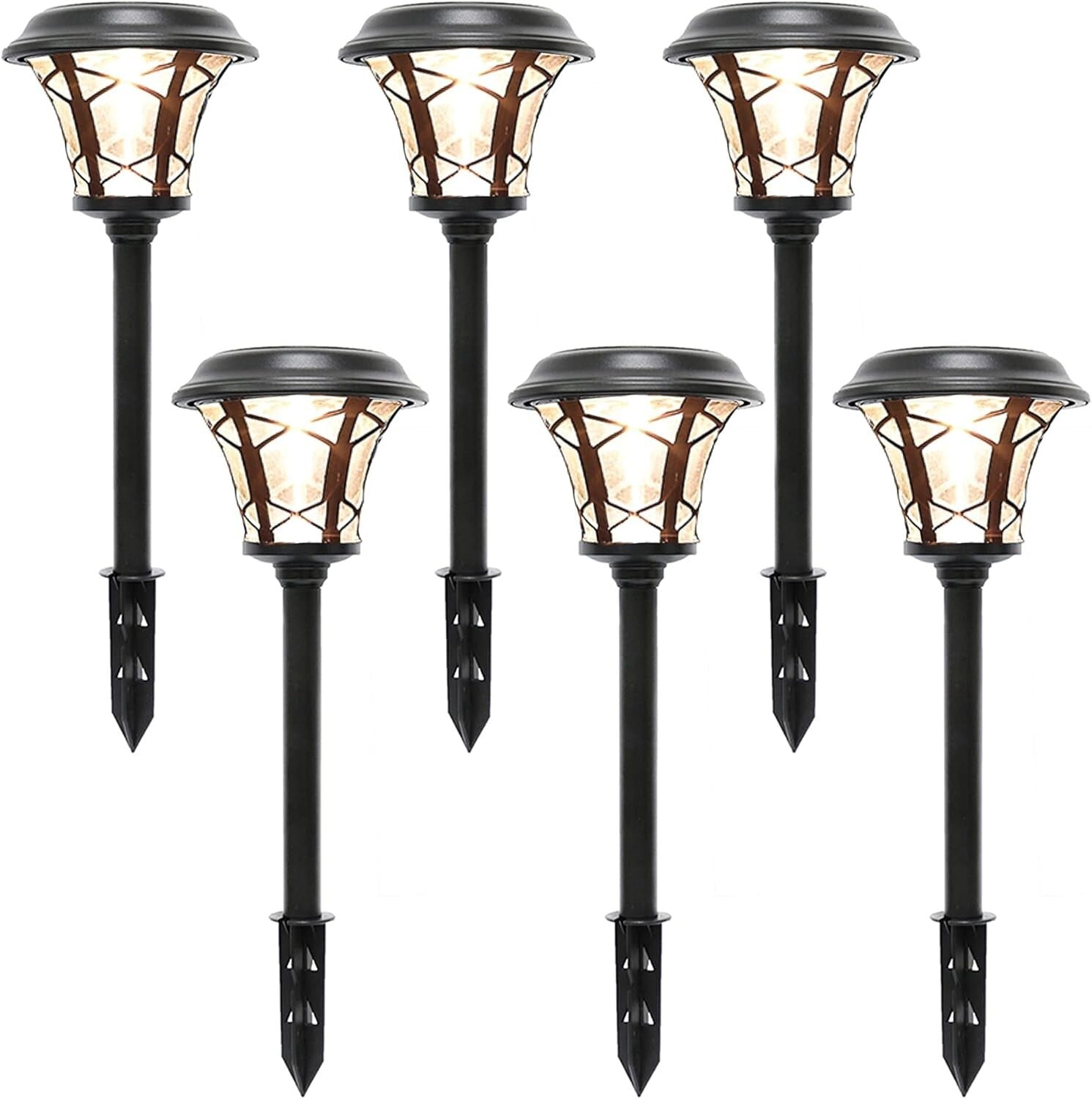 Charming 6 Pack Solar Landscape Lights - 25 Lumen Waterproof Garden Illumination