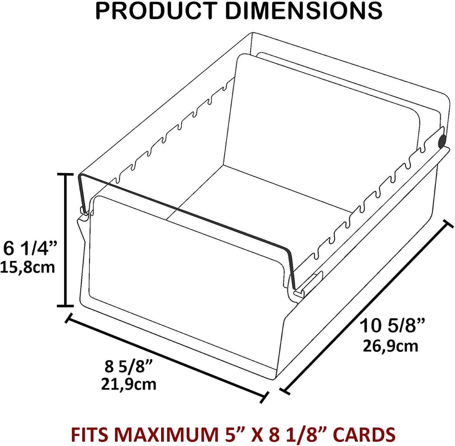 5x8 Heavy Duty Index Card Box - Purple with Crystal Lid for Organized Storage