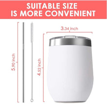 Load image into Gallery viewer, 6 Pack 12 oz Stainless Steel Wine Tumblers - Vacuum Insulated, Assorted Colors