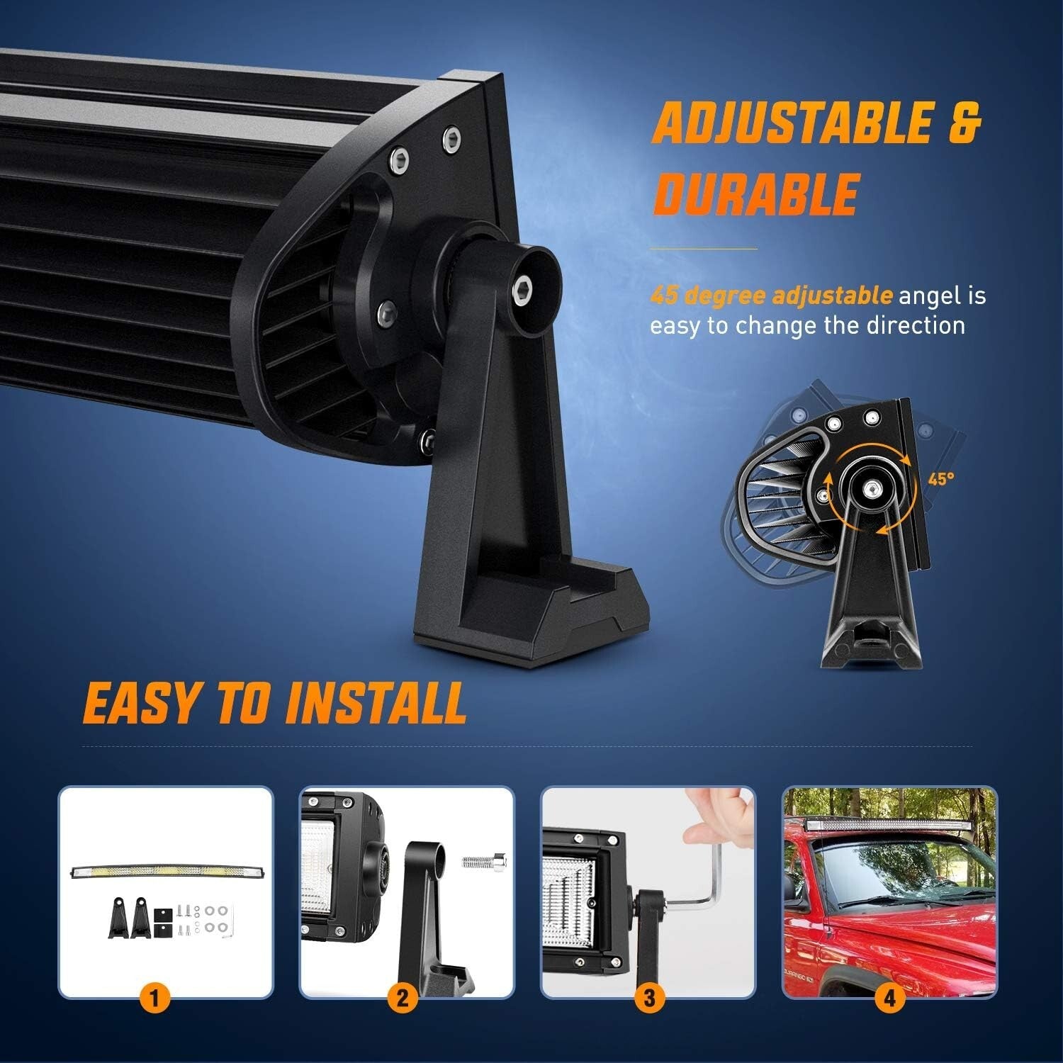 52-Inch LED Light Bar - 783W Triple Row Combo Beam for Off-Road Trucks & Boats