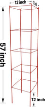 Load image into Gallery viewer, Rustproof 57-Inch Tomato Cages with 164 Ft Twist Ties – Perfect for Garden Use